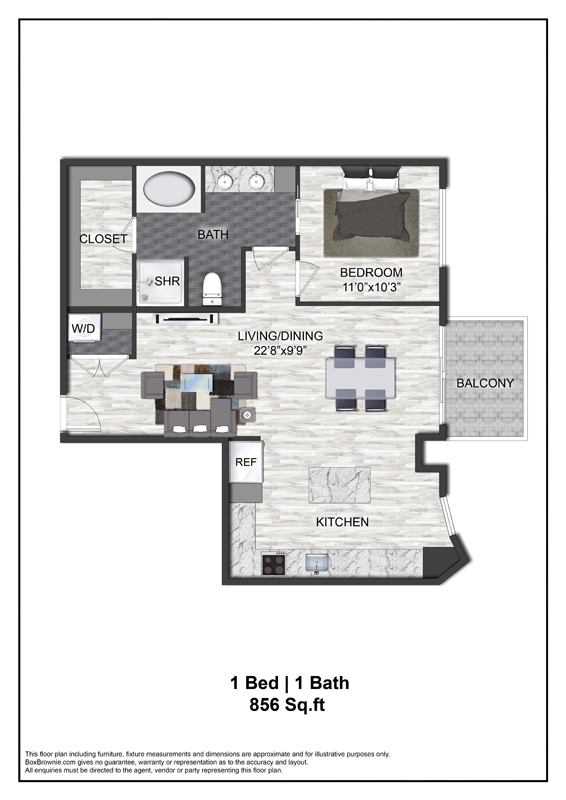 Floor plan layout diagram for A11